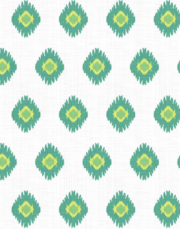 Tangier Medallion  Wallpaper by Wallshoppe - Green Online Sale