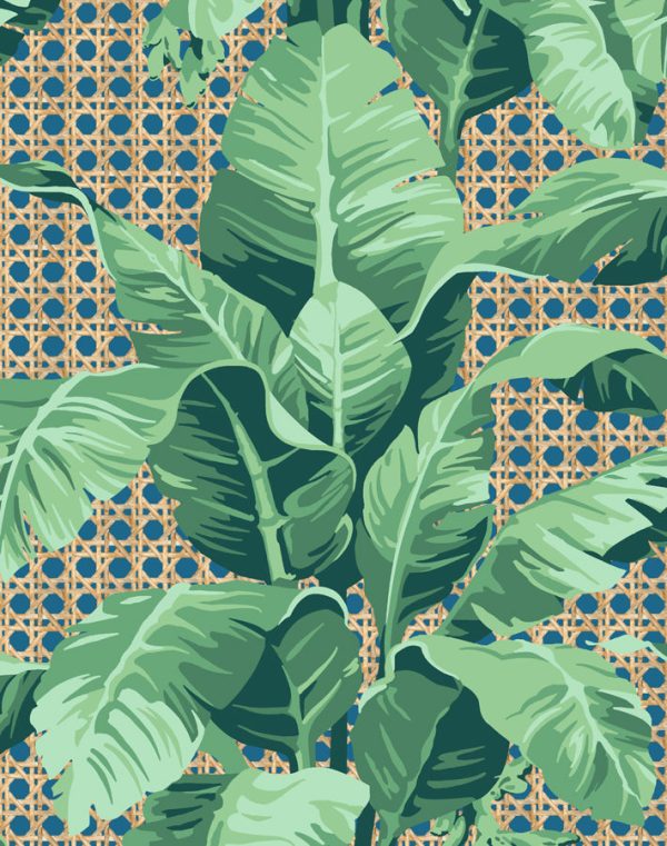 Sunnylands Palm  Wallpaper by Nathan Turner - Cadet Blue Cheap