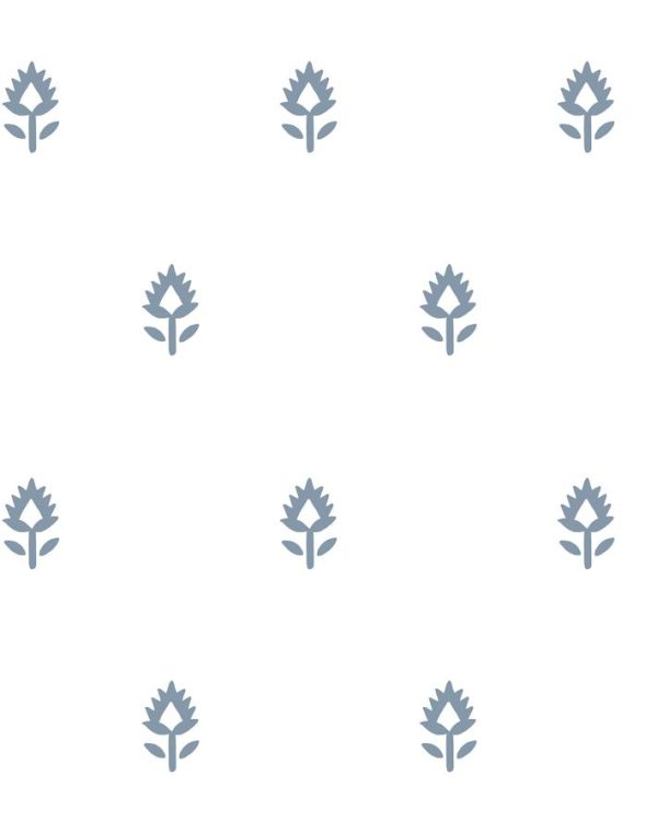 Block Print  Wallpaper by Sugar Paper - French Blue On White Online now