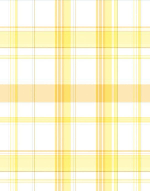 Sofia Plaid  Wallpaper by Wallshoppe - Yellow Online now