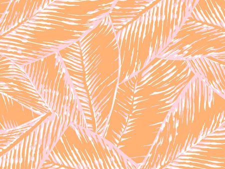 Best Fronds  Wallpaper by Wallshoppe - Creamsicle Online Hot Sale