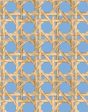 Faux Caning  Wallpaper by Wallshoppe - Denim Hot on Sale