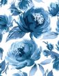 Veronica  Wallpaper by Wallshoppe - Blue Discount