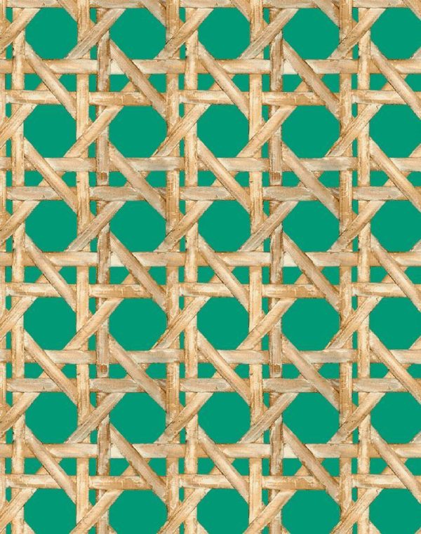 Faux Caning  Wallpaper by Wallshoppe - Emerald Online