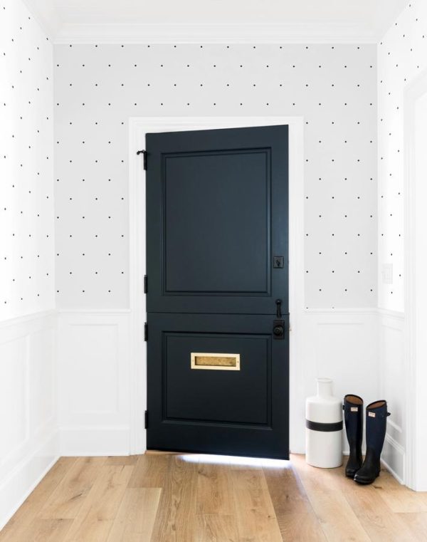 Signature Dot  Wallpaper by Sugar Paper - Navy On White Online Sale