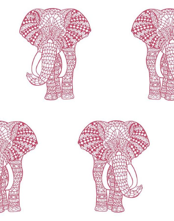 Raja The Elephant  Wallpaper by Wallshoppe - Rose For Sale