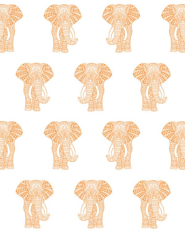 Raja The Elephant  Wallpaper by Wallshoppe - Pushpop on Sale