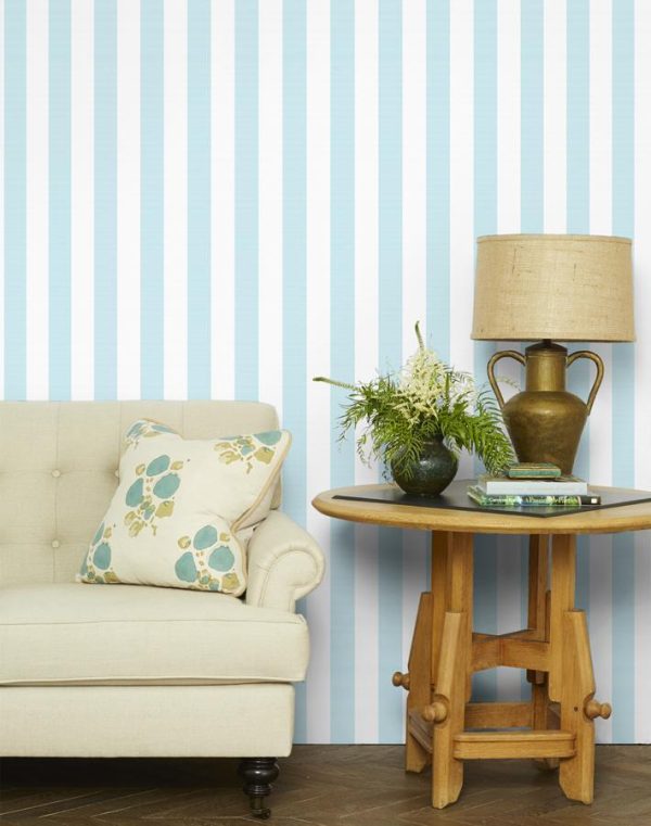 Candy Stripe  Wallpaper by Wallshoppe - Sky Cheap