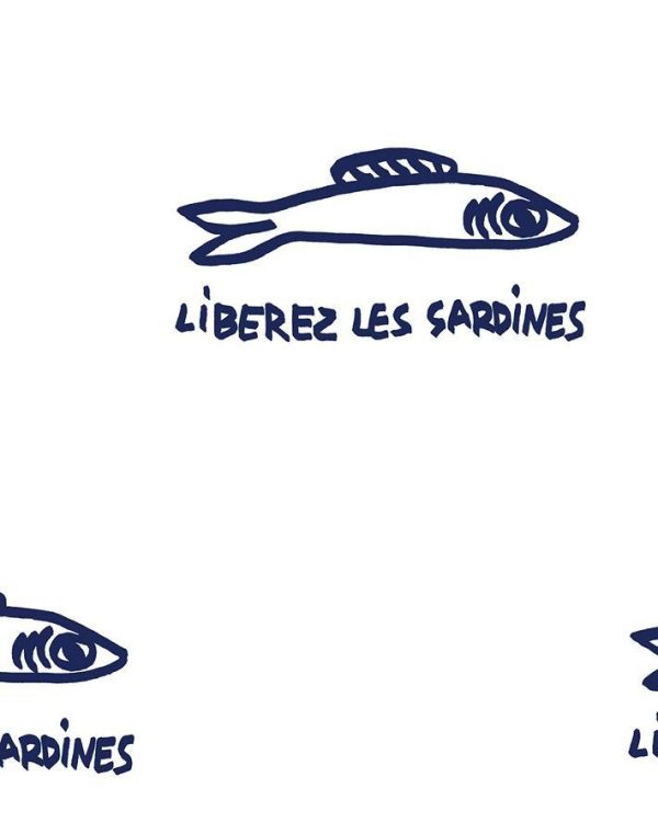 Sardines  Wallpaper by Clare V. - Navy Fashion