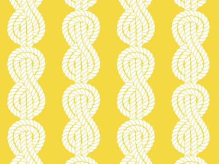 Sailor Knot  Wallpaper by Wallshoppe - Yellow Online Sale