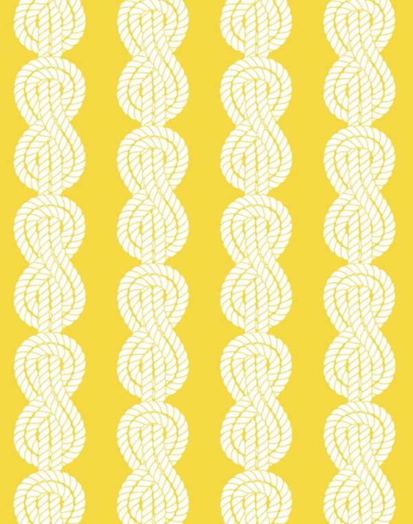 Sailor Knot  Wallpaper by Wallshoppe - Yellow Online Sale