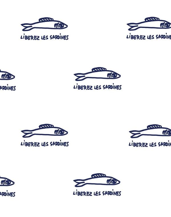 Sardines  Wallpaper by Clare V. - Navy Fashion