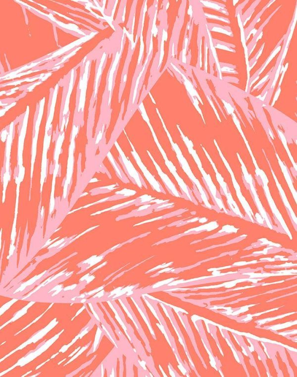 Best Fronds  Wallpaper by Wallshoppe - Retro Red Cheap