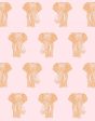 Raja The Elephant  Wallpaper by Wallshoppe - Pink Online now