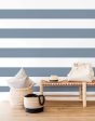 Rugby Stripe  Wallpaper by Sugar Paper - French Blue Supply