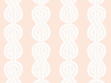 Sailor Knot  Wallpaper by Wallshoppe - Peach Hot on Sale