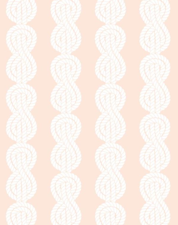 Sailor Knot  Wallpaper by Wallshoppe - Peach Hot on Sale