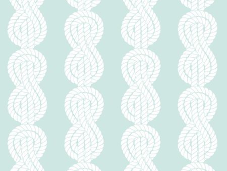 Sailor Knot  Wallpaper by Wallshoppe - Seafoam Sale