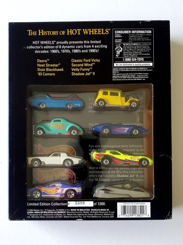 The History of Hot Wheels Exclusive Boxed Set (1994) on Sale