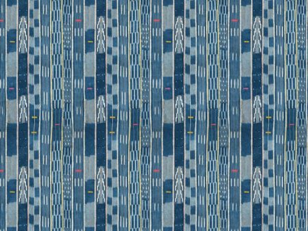 Small Madison Stripe  Wallpaper by Chris Benz - Blue Sale