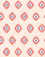 Tangier Medallion  Wallpaper by Wallshoppe - Peach For Sale