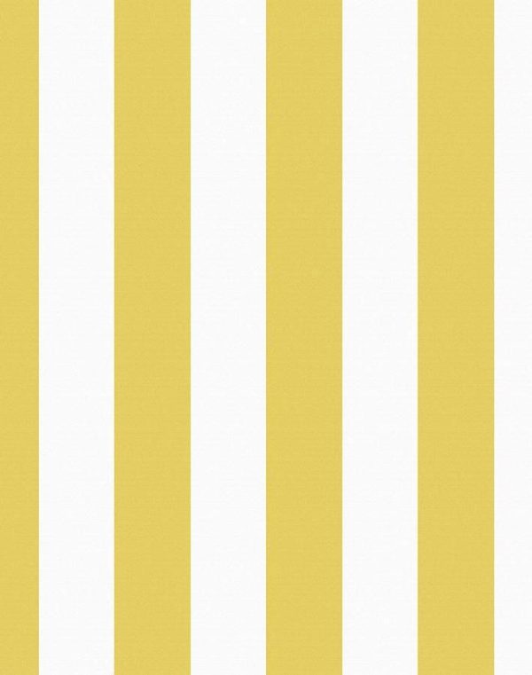 Candy Stripe  Wallpaper by Wallshoppe - Yellow on Sale