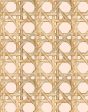 Faux Caning  Wallpaper by Wallshoppe - Peach Online Hot Sale