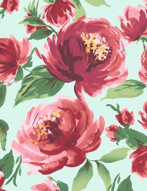 Veronica  Wallpaper by Wallshoppe - Robins Egg on Sale