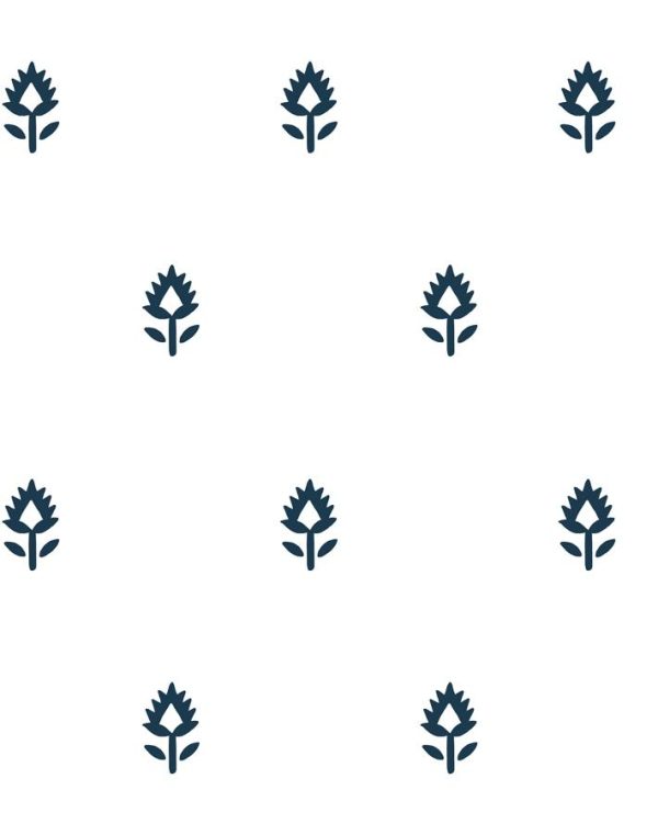 Block Print  Wallpaper by Sugar Paper - Navy On White Online Hot Sale