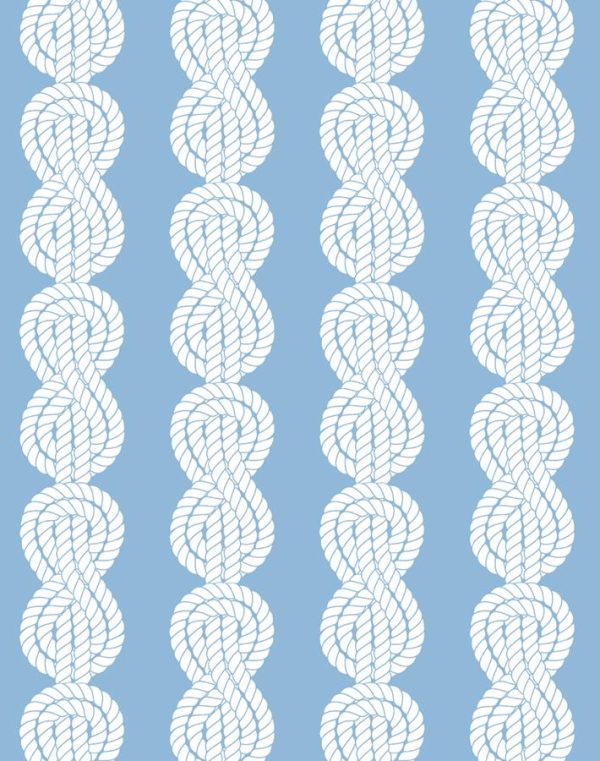 Sailor Knot  Wallpaper by Wallshoppe - Denim For Cheap