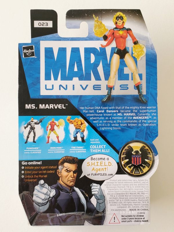 Marvel Universe Series 1 Figure 23 Ms. Marvel (Classic with Short Hair) 3.75-Inch Action Figure For Sale