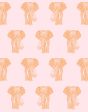 Raja The Elephant  Wallpaper by Wallshoppe - Pink Online now