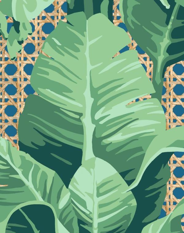 Sunnylands Palm  Wallpaper by Nathan Turner - Cadet Blue Cheap