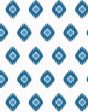 Tangier Medallion  Wallpaper by Wallshoppe - Blue Discount