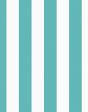 Candy Stripe  Wallpaper by Wallshoppe - Teal For Discount