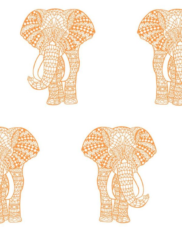 Raja The Elephant  Wallpaper by Wallshoppe - Pushpop on Sale