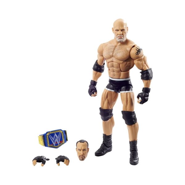 WWE Elite Wrestlemania Goldberg Action Figure and Paul Ellering with Rocco Build-A-Figure Piece Supply