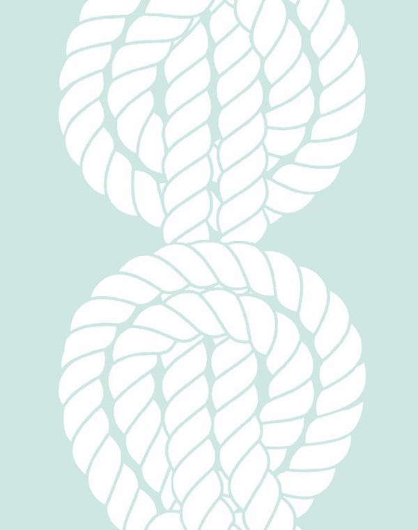 Sailor Knot  Wallpaper by Wallshoppe - Seafoam Sale