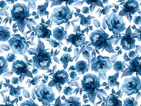 Veronica  Wallpaper by Wallshoppe - Blue Discount