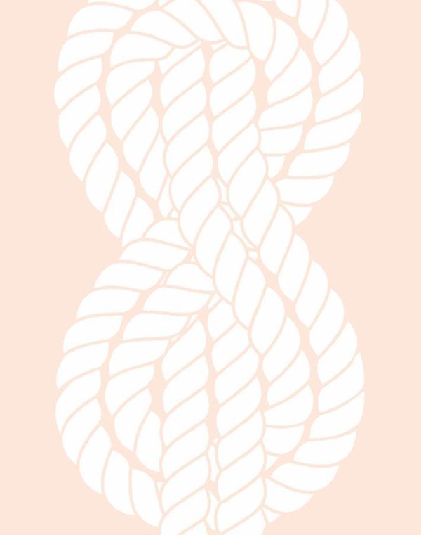 Sailor Knot  Wallpaper by Wallshoppe - Peach Hot on Sale