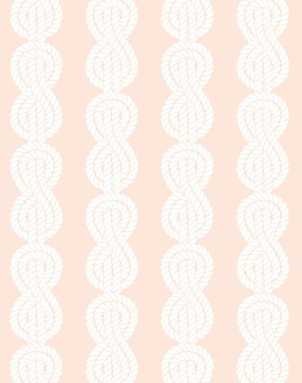 Sailor Knot  Wallpaper by Wallshoppe - Peach Hot on Sale