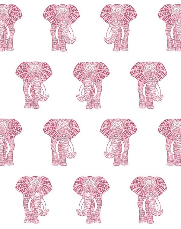 Raja The Elephant  Wallpaper by Wallshoppe - Rose For Sale