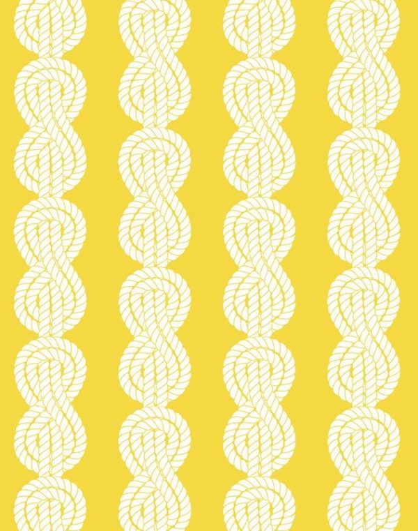 Sailor Knot  Wallpaper by Wallshoppe - Yellow Online Sale