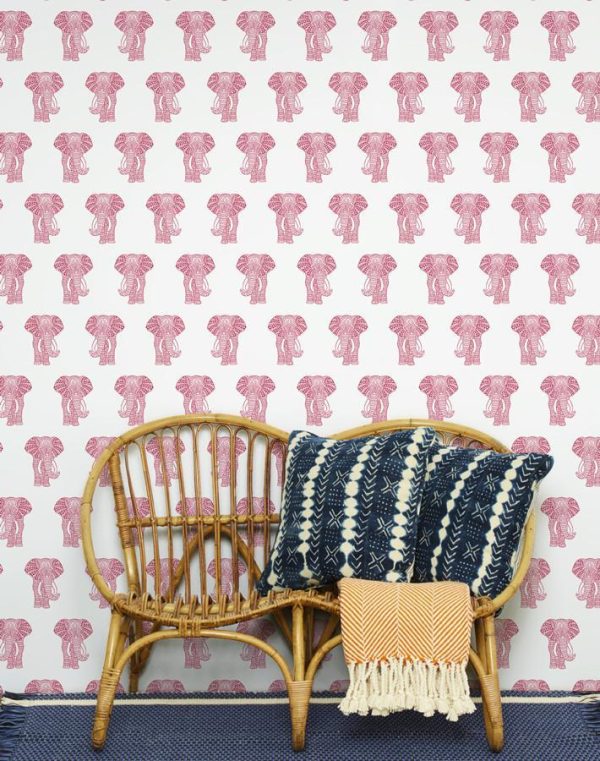 Raja The Elephant  Wallpaper by Wallshoppe - Rose For Sale