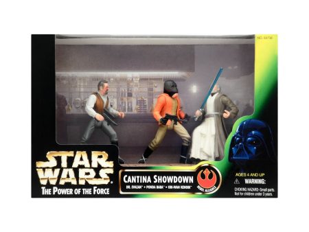 Star Wars: Power of the Force Cantina Showdown 3.75-Inch Action Figures (Dr. Evazan, Ponda Baba, Obi-Wan Kenobi) Online Sale