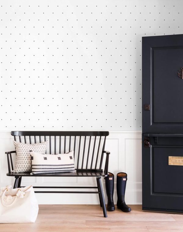 Signature Dot  Wallpaper by Sugar Paper - Black On White Online Hot Sale