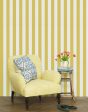 Candy Stripe  Wallpaper by Wallshoppe - Yellow on Sale