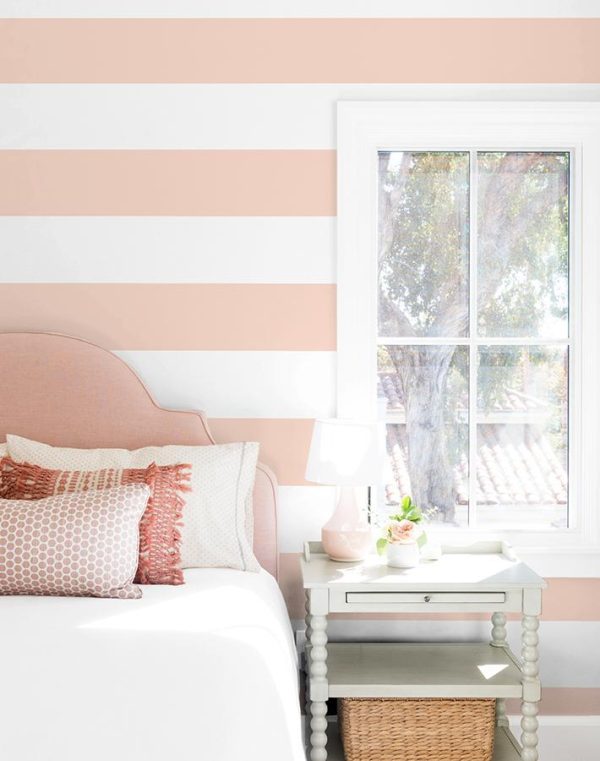 Rugby Stripe  Wallpaper by Sugar Paper - Pink Supply