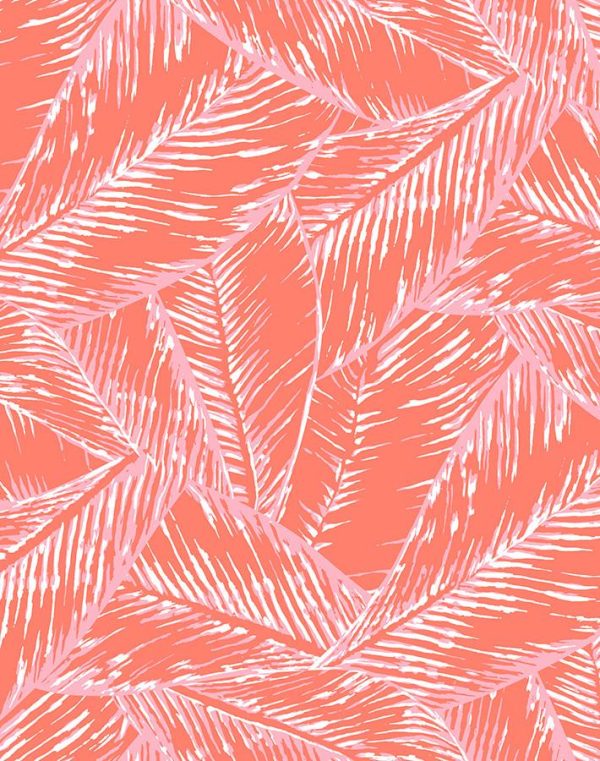 Best Fronds  Wallpaper by Wallshoppe - Retro Red Cheap