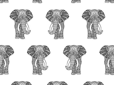 Raja The Elephant  Wallpaper by Wallshoppe - Onyx Online now